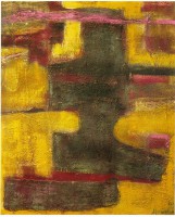 30. ABSTRACTO EN AMARILLO, VERDE, ROJO Y SIENA.